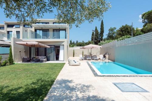 Limni Villa | White Swan Villa with Private Pool and Jacuzzi