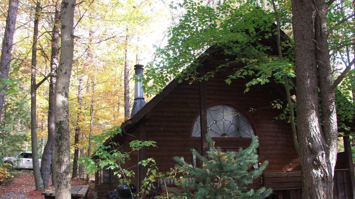 Lansing Cabin | Whitewater Country with Hot Tub, Free WiFi & Indoor Wood Burning Fireplace!