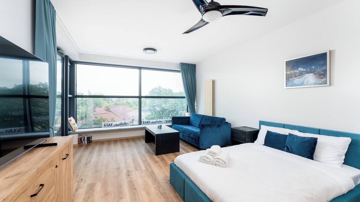 Grzegorzki Apartment | Wiślane Tarasy 2.0 Blue Studio