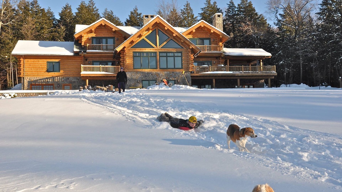 Windham Ski Chalet | Windham Log Cabin on 35 Acres. Family friendly.
