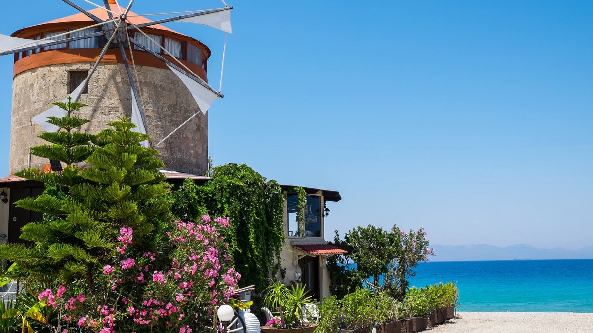 Ialyssos Villa | Windmill Tower Beach House in Rhodes island