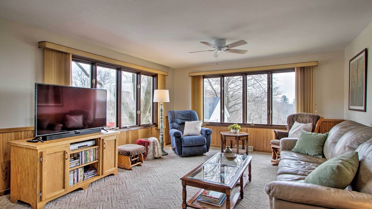 Merrimac House | Wisconsin River Valley Farmhouse: Fire Pit & View