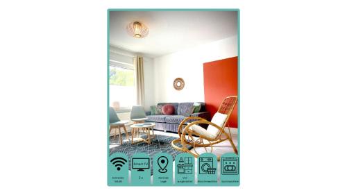 Wolthusen Apartment | WLAN,Smart TV,4 Betten, Zentral