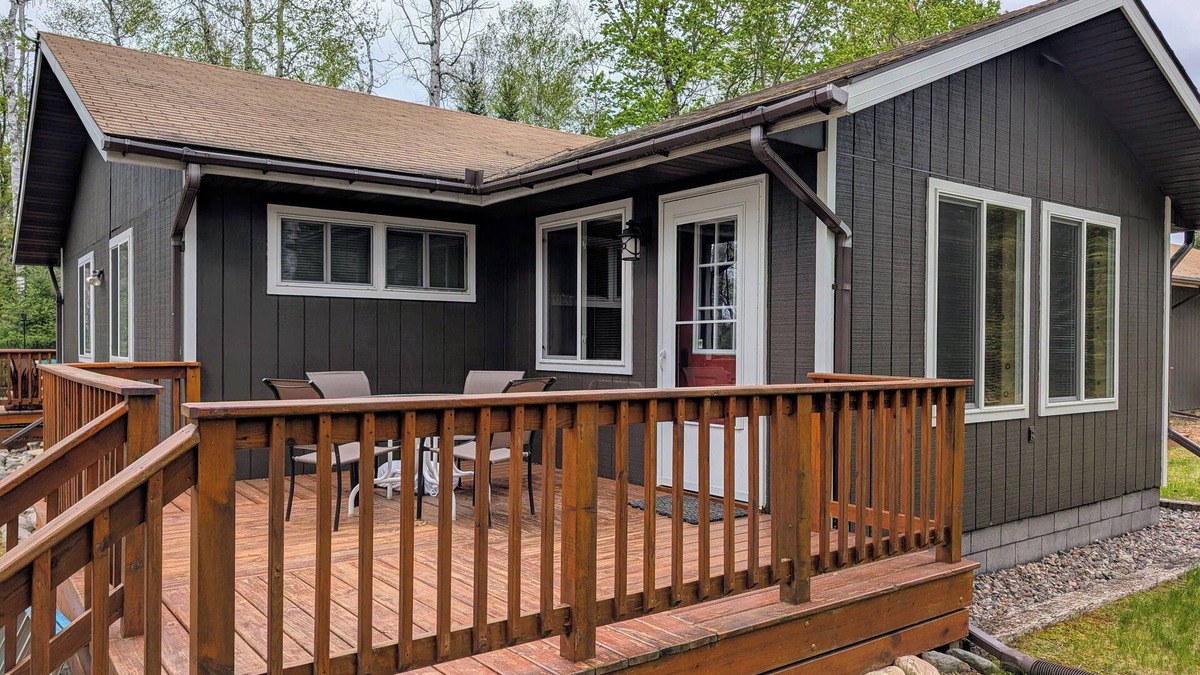 Sayner Cabin | Wolf Point Cabin at White Birch Lake | Firepit, Hammock, Lake Access, Dogs OK