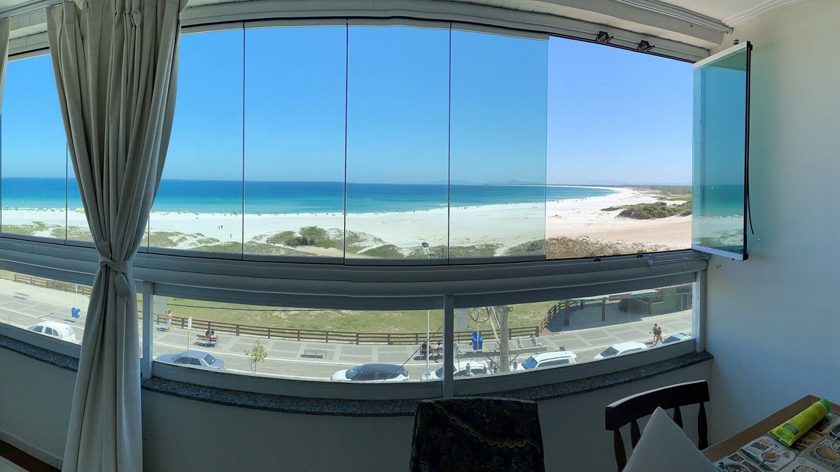 Centro Apartment | Wonderful fit. in front of Praia Grande with stunning view!