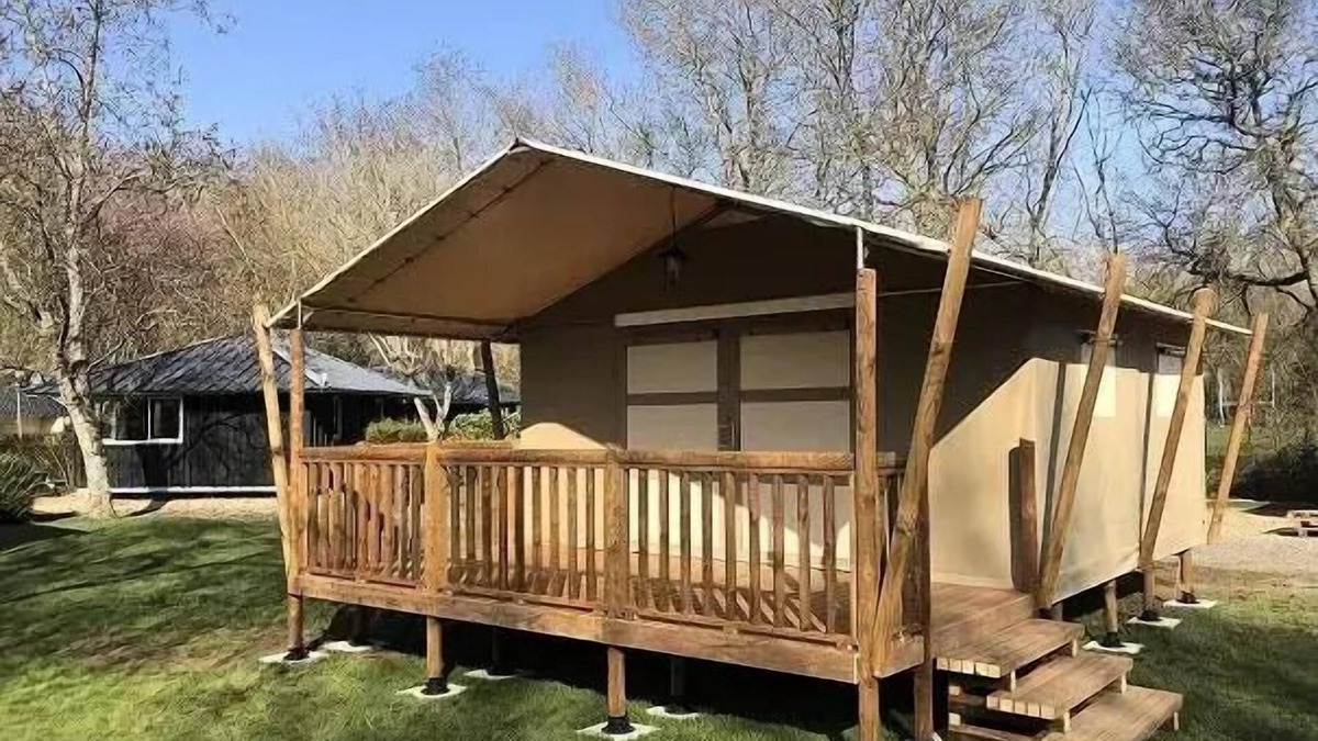 Luynes House | Wood Lodge Standard 25 m2 (2 Schlafzimmer) + überdachte Terrasse 5 Personen
