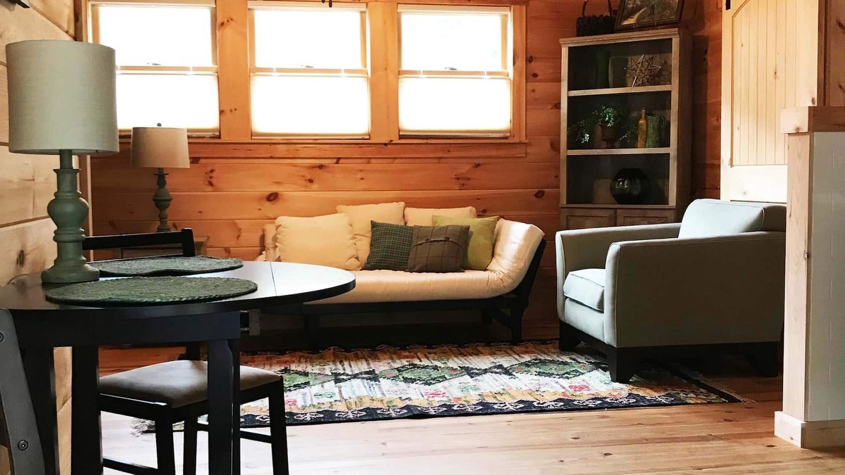 Dahlonega Apartment | Wooded setting, upscale natural wood interior, approx 4 miles from town square