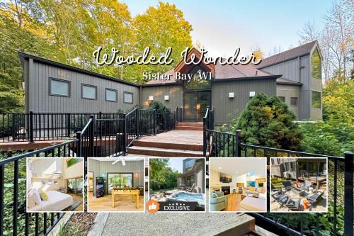 Sister Bay House | Wooded Wonder - Modern Home with Hot Tub, Games & Best Location