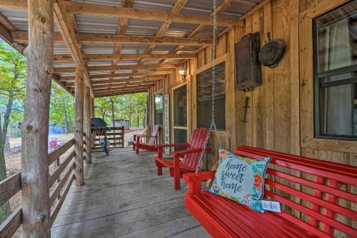Golden House | Wright City Cabin with Fire Pit and Forest Views!