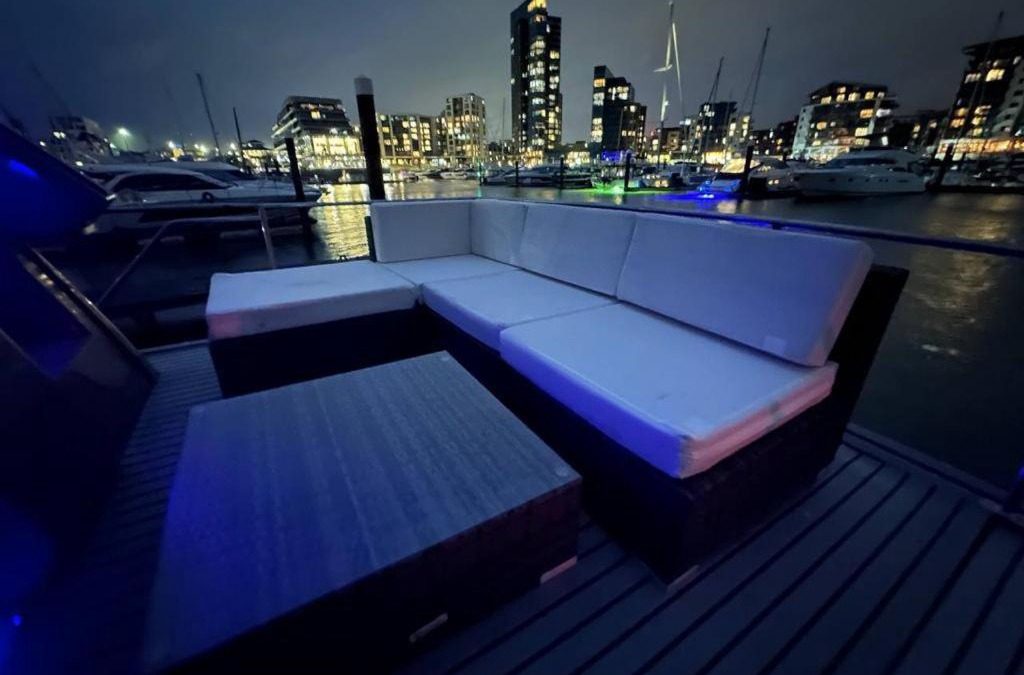 Southampton City Centre Boat Rental | YACHT "X" - 44 FOOT MODERN YACHT ON 5 STAR OCEAN VILLAGE MARINA - minutes away from city centre and cruise terminals, Free parking ,SPA package available!