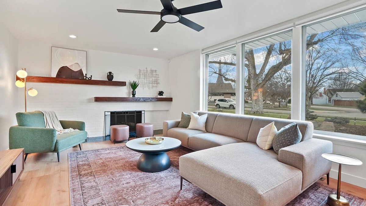 North End House | Yard w/fire pit & grill, king bed, light filled