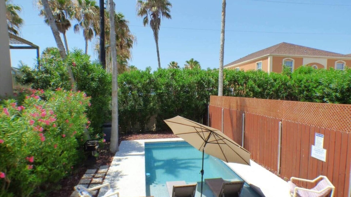 South Padre Island House | Your Own Private Pool, Backyard, and BBQ