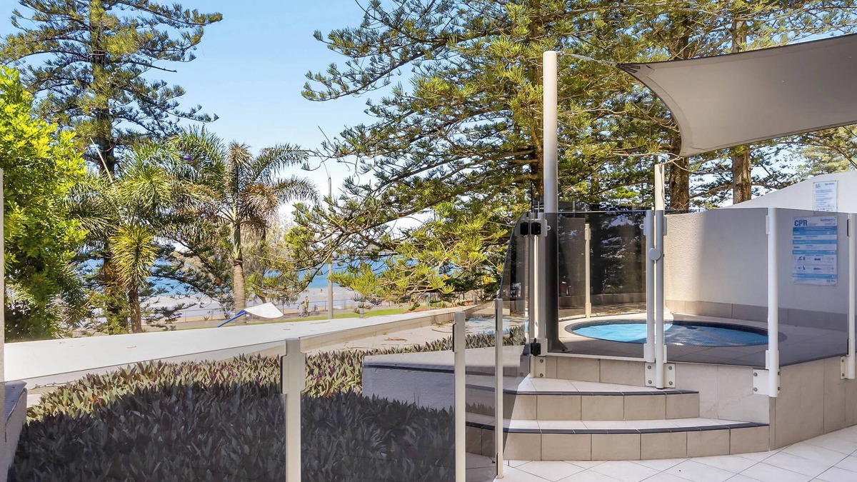 Mooloolaba Apartment | ZANZ205- Exclusive Outdoor Spa with Ocean Glimpses