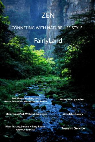 Wulingyuan Bed & Breakfast | Zhangjiajie ZEN Retreat-FairyLand,200 Meters to Secret Realm, MINI Forest Park, River Tracing,Hiking Route, Attraction Tickets Serivce, Free Shuttle to East Gate of Park, Free One Way Pick-up Service,Top Facility,Affordable Luxury,and New Designer Hotel