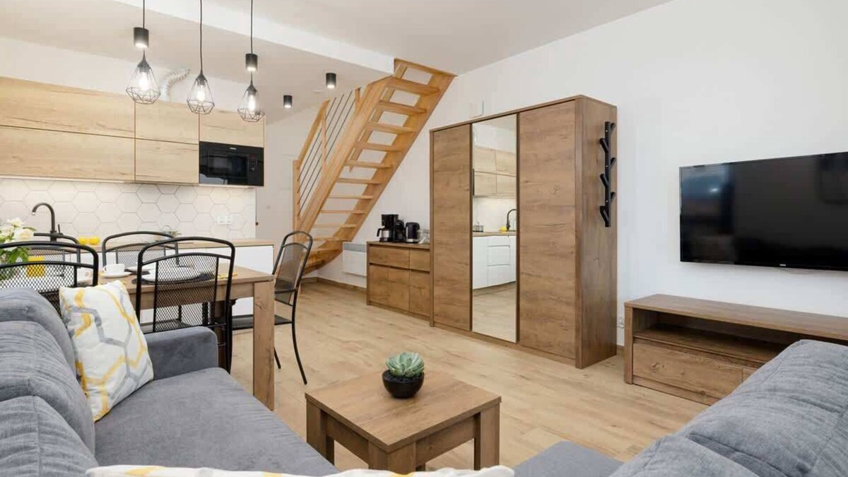 Miedzywodzie Apartment | Zielona 11 Międzywodzie | Two-storey Apartment Close to the Beach | Parking & Te