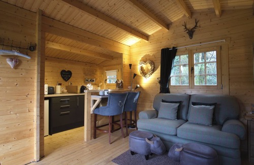 Carluke Cabin | 1-Bed Cabin, 2 adults, Wood Burning Hot Tub & Fire