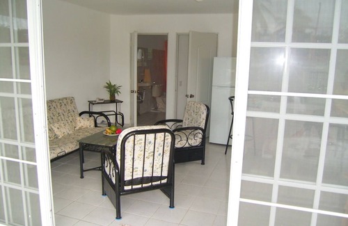 Las Galeras Apartment | 1 bedroom studio apartment with living room, kitchen, terrace, garden and pool