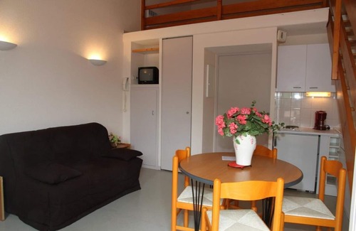 Aulus-les-Bains Apartment | 100m from resort center, 1st floor, view forest, fitness, parking, tv, 34m², Guzet