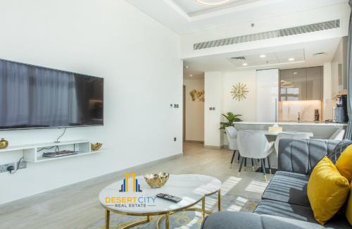 Jadaf Apartment | 2 Bed in Azzizi Farhad with Burj Khalifa view by Desert City Stays