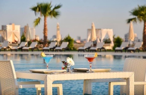 Trikomo Apartment | 2-bedroom hotel apartment with pool , gym, sauna, spa in iskele