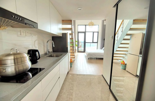 Weihai Apartment | 2-bedroom loft, with kitchen, and supreme sea view