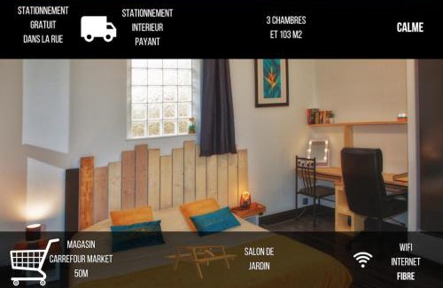 Chalons-en-Champagne Apartment | 3 bedrooms and the Moon Terrace 103m2 of charm
