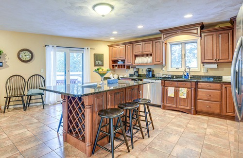 Barnstead House | 4-Season Home: Fireplace & Fire Pit in Barnstead