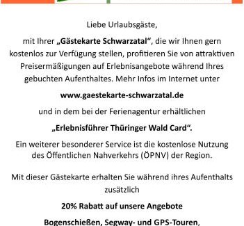 Gebersdorf Apartment | 4 Sterne Ferienwohnung Sorbitztal inklusive Gästekarte