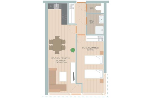 Gries Apartment | 50 m² Apartment ∙ 1 bedroom ∙ 2 guests