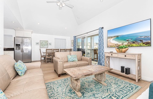 West Newport Condo | 6BR Beach House with A/C | Sunny Patio | Balcony with Ocean Views!