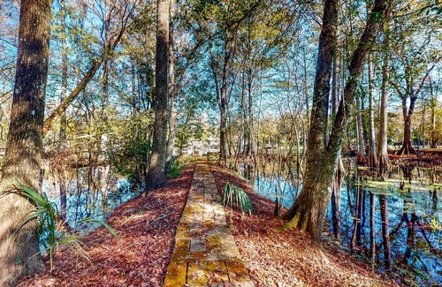 Bushnell Cabin | Adorable A-Frame with Riverfront Yard, Fishing Pier, & Firepit