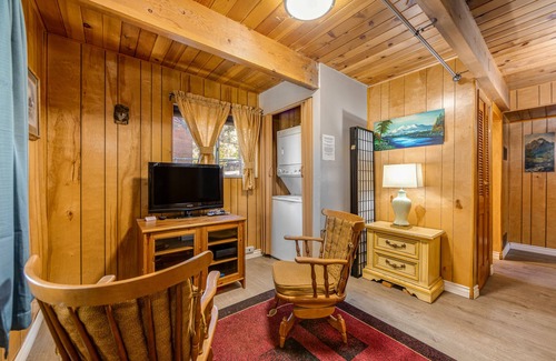 Big Bear House | Adorable home with forested deck & yard - minutes to the heart of town