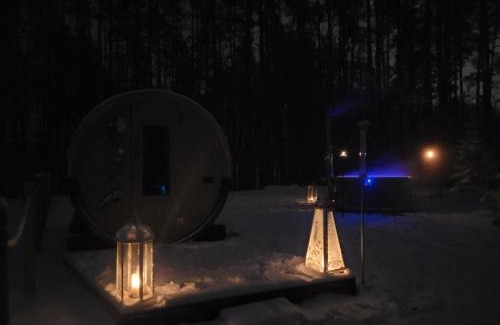 Lipusz Cabin | Agro Breza domek nad samym jeziorem- sauna ogrodowa