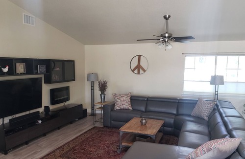 Woodland House | Althea House features a pool, firepit, grilling station, and friendly goats!