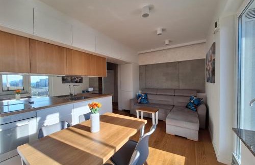Katowice Apartment | Apartament Widokowa 13-stka z widokiem na Stadion Śląski i Park Śląski, 13 piętro, parking podziemny free