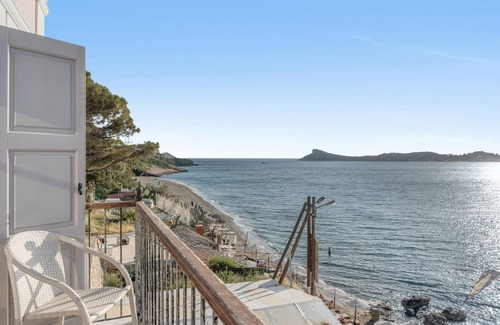 Massouri Apartment | Apartment 'Estia Sea View' with Shared Garden, Wi-Fi and Air Conditioning
