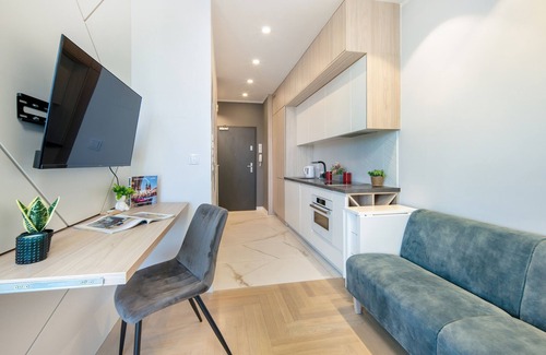 Grzegorzki Apartment | Apartment with a Balcony | Parking | City View | Smart TV | Remote Work | Krakow