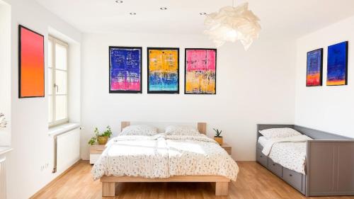 Ceske Budejovice Apartment | ART room with rooftop prosecco picnic or breakfast
