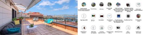 Santurtzi Apartment | Atico Lujo Costa Vasca Bilbaoterraza mar jacuzi