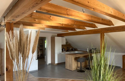 Altdorf bei Nuernberg Apartment | Attic suite with living room/bedroom
