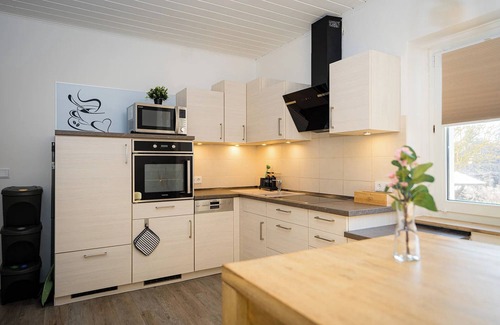 Oberloßnitz Apartment | "Augustus" vacation apartment in Radebeul, for 4 guests, 75m², with terrace and fireplace