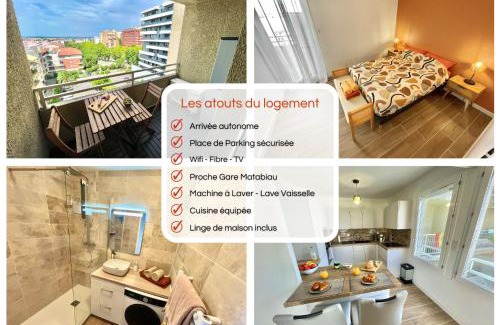 Minimes - Barriere de Paris Apartment | " Balcon Urbain " Clim - Parking - Vue