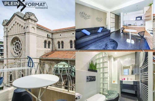 Nice City Centre Apartment | Balcony-Beautiful-Central-1 block beach-A.C-WIFI