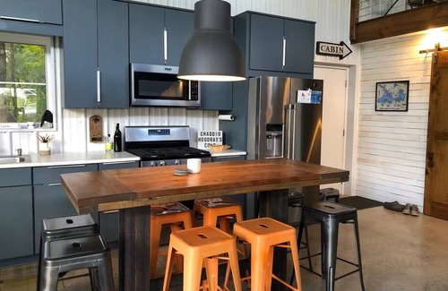 Balsam Lake Cabin | Balsam Lake modern shed cabin + sauna + outdoor shower