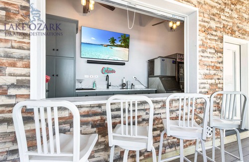 Lake Ozark House | BARE FEET RETREAT! Swim Dock, 5 Decks, Elevator, Gaming Room, Bagnell Dam Strip!