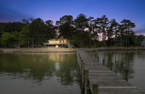 Hudgins House | Bayfront Escape, Private Dock, Large Deck, and Views!