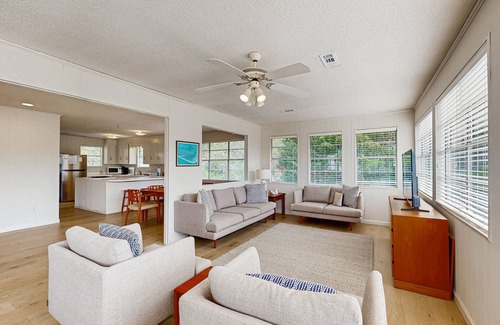Edisto Island House | Beach home with huge lawn, open deck, covered patio & grill