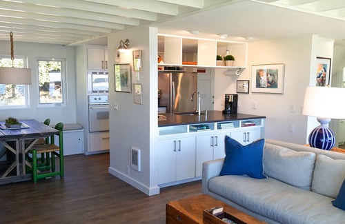 Happy Camp Hideaway Cottage | Beachfront home with private yard and Unbeatable Bay and Ocean views!