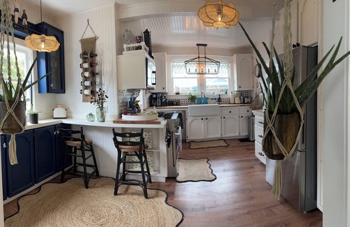 Seaside House | Beachy Chic Seaside Retreat-gas fireplace & firepit, steps to beach, prom & town