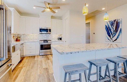 Pirates Beach House | Beautiful dog-friendly home near beach with private pool, hot tub, firepit & AC
